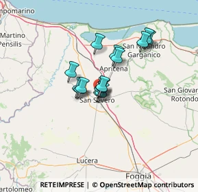 Mappa SS 89 Km 0, 71016 San Severo FG, Italia (9.162)