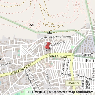 Mappa Piazza Europa, 104, 71013 San Giovanni Rotondo, Foggia (Puglia)