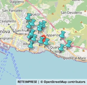 Mappa Genova Sturla, 16147 Genova GE, Italia (1.36875)