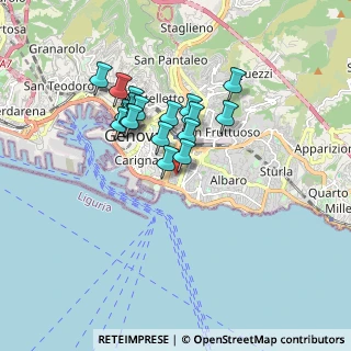 Mappa Via Attilio Odero, 16129 Genova GE, Italia (1.40667)