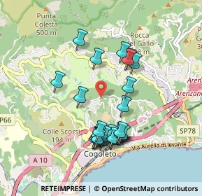 Mappa Via vicinale Chiappino, 16016 Cogoleto GE, Italia (0.87778)