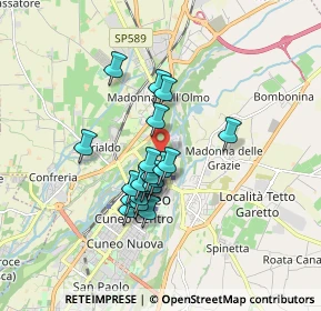Mappa Via del Fontanone, 12100 Cuneo CN, Italia (1.3455)