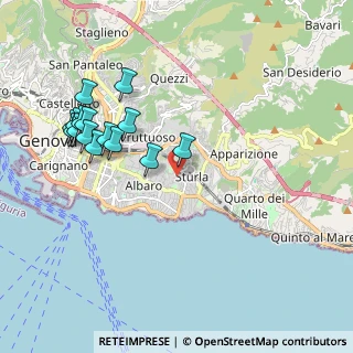 Mappa Via San Luca D'Albaro, 16146 Genova GE, Italia (2.13267)