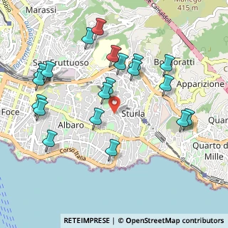 Mappa Via San Luca D'Albaro, 16146 Genova GE, Italia (1.0945)