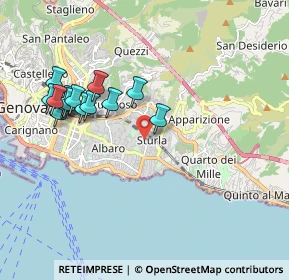 Mappa Via Angelo Orsini, 16147 Genova GE, Italia (1.95714)