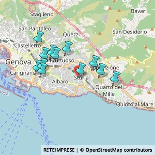Mappa Via Angelo Orsini, 16147 Genova GE, Italia (1.72917)