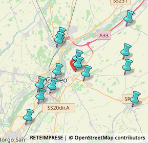 Mappa Via Michele Tonello, 12100 Cuneo CN, Italia (4.09429)