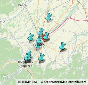 Mappa Via Michele Tonello, 12100 Cuneo CN, Italia (6.05353)