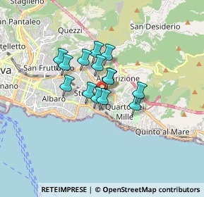 Mappa Via Angelo Sciaccaluga, 16147 Genova GE, Italia (1.08929)
