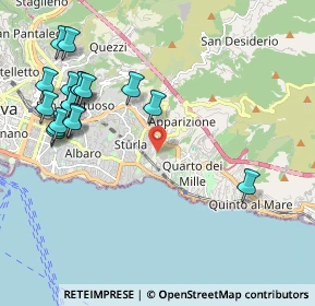 Mappa Via Angelo Sciaccaluga, 16147 Genova GE, Italia (2.46647)