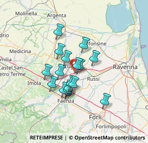 Mappa Via Pilastrino, 48032 Cotignola RA, Italia (9.96353)