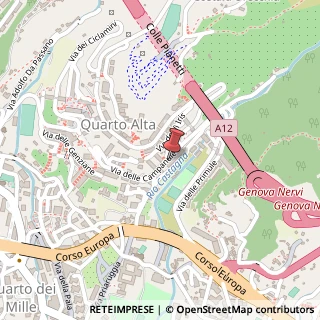 Mappa Via delle campanule 80, 16148 Genova, Genova (Liguria)