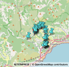 Mappa Via Gregorio Calcagno, 16016 Sciarborasca GE, Italia (1.025)
