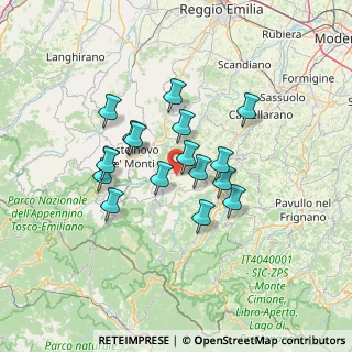 Mappa Toano, 42010 Toano RE, Italia (10.88625)