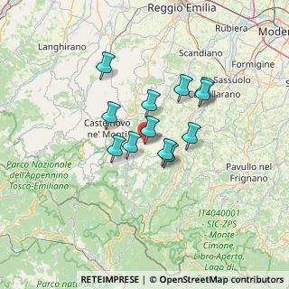 Mappa Toano, 42010 Toano RE, Italia (9.975)