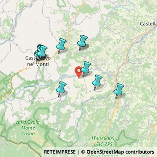 Mappa Toano, 42010 Toano RE, Italia (7.485)
