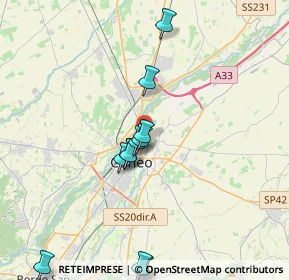 Mappa Via Basse San Sebastiano, 12100 Cuneo CN, Italia (3.84545)