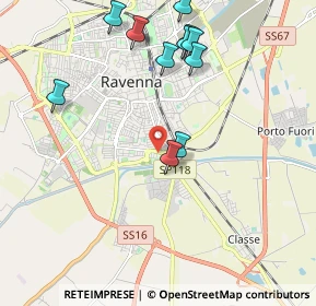 Mappa Via Isaac Newton, 48124 Ravenna RA, Italia (2.19455)