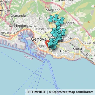 Mappa Saffi 1, 16128 Genova GE, Italia (1.0895)