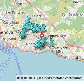Mappa Via Riese, 16147 Genova GE, Italia (1.2705)