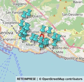 Mappa Via Riese, 16147 Genova GE, Italia (1.418)
