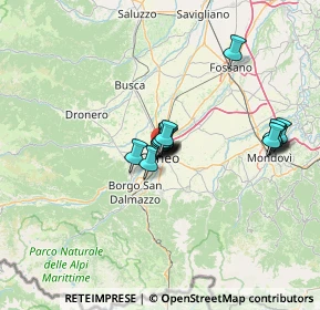 Mappa Discesa Bellavista, 12100 Cuneo CN, Italia (9.864)