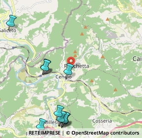 Mappa Via Rocchetta, 17056 Cengio SV, Italia (2.73667)