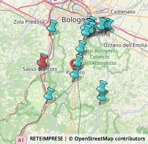 Mappa Via del Savena, 40065 Pianoro BO, Italia (7.5565)