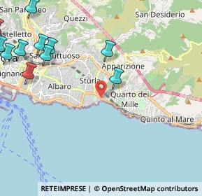 Mappa Via del Tritone, 16147 Genova GE, Italia (3.08727)