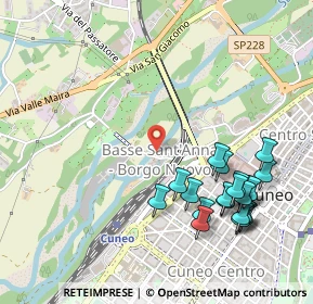 Mappa Via Basse Sant'Anna, 12100 Cuneo CN, Italia (0.5875)