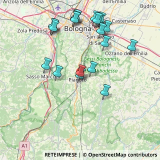 Mappa Via Gualando, 40065 Pianoro BO, Italia (9.1355)