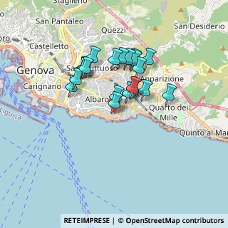 Mappa Via Oreste De Gaspari, 16146 Genova GE, Italia (1.448)