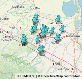 Mappa Via Peschiera, 48032 Cotignola RA, Italia (10.8835)