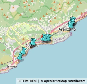 Mappa Via dei Limoni, 16016 Cogoleto GE, Italia (1.8225)