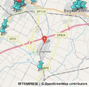 Mappa Via A. De Gasperi, 48033 Cotignola RA, Italia (4.0245)
