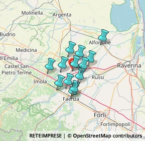 Mappa SP7, 48032 Cotignola RA, Italia (7.98769)