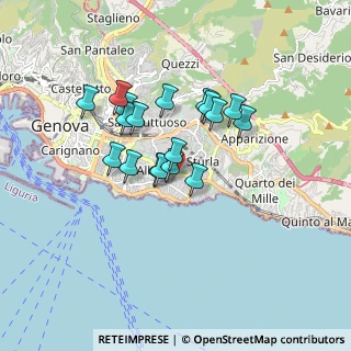 Mappa Via Mario Galli, 16146 Genova GE, Italia (1.35333)