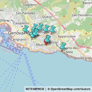 Mappa Via Mario Galli, 16146 Genova GE, Italia (1.29333)