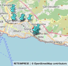 Mappa Via S. Gerolamo di Quarto, 16147 Genova GE, Italia (1.64308)