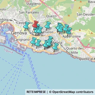 Mappa Via Lauro de Bosis, 16146 Genova GE, Italia (1.33389)