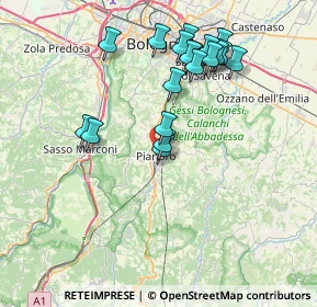 Mappa Via dell'Artigiano, 40065 Pianoro BO, Italia (7.57474)