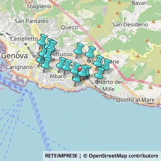 Mappa Via Pelio, 16147 Genova GE, Italia (1.37667)