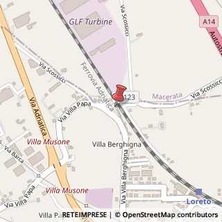 Mappa Via Villa Berghigna, 130, 60025 Loreto, Ancona (Marche)