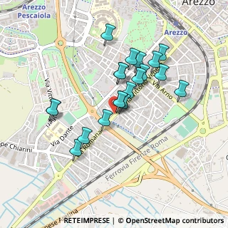 Mappa Via Toselli Maggiore, 52100 Arezzo AR, Italia (0.393)