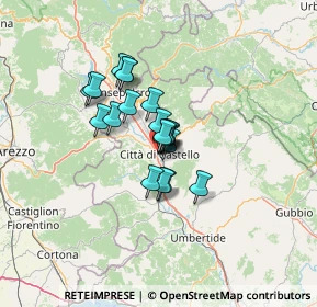 Mappa Via Cacciatori del Tevere, 06012 Città di Castello PG, Italia (8.401)