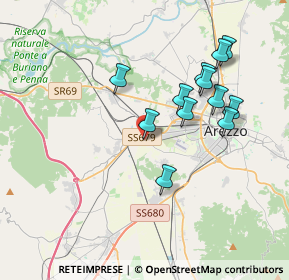 Mappa Via Achille Grandi, 52100 Arezzo AR, Italia (3.57333)