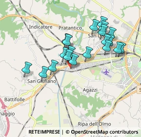 Mappa Via Achille Grandi, 52100 Arezzo AR, Italia (1.728)