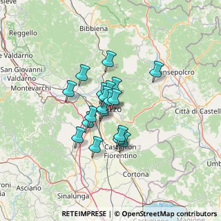Mappa Via Michelangelo da Caravaggio, 52100 Arezzo AR, Italia (9.08789)