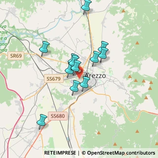 Mappa Via Francesco Meattini, 52100 Arezzo AR, Italia (3.01833)