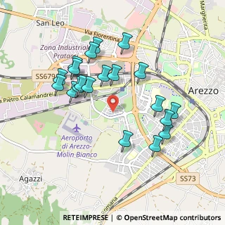 Mappa Via Francesco Meattini, 52100 Arezzo AR, Italia (0.9405)